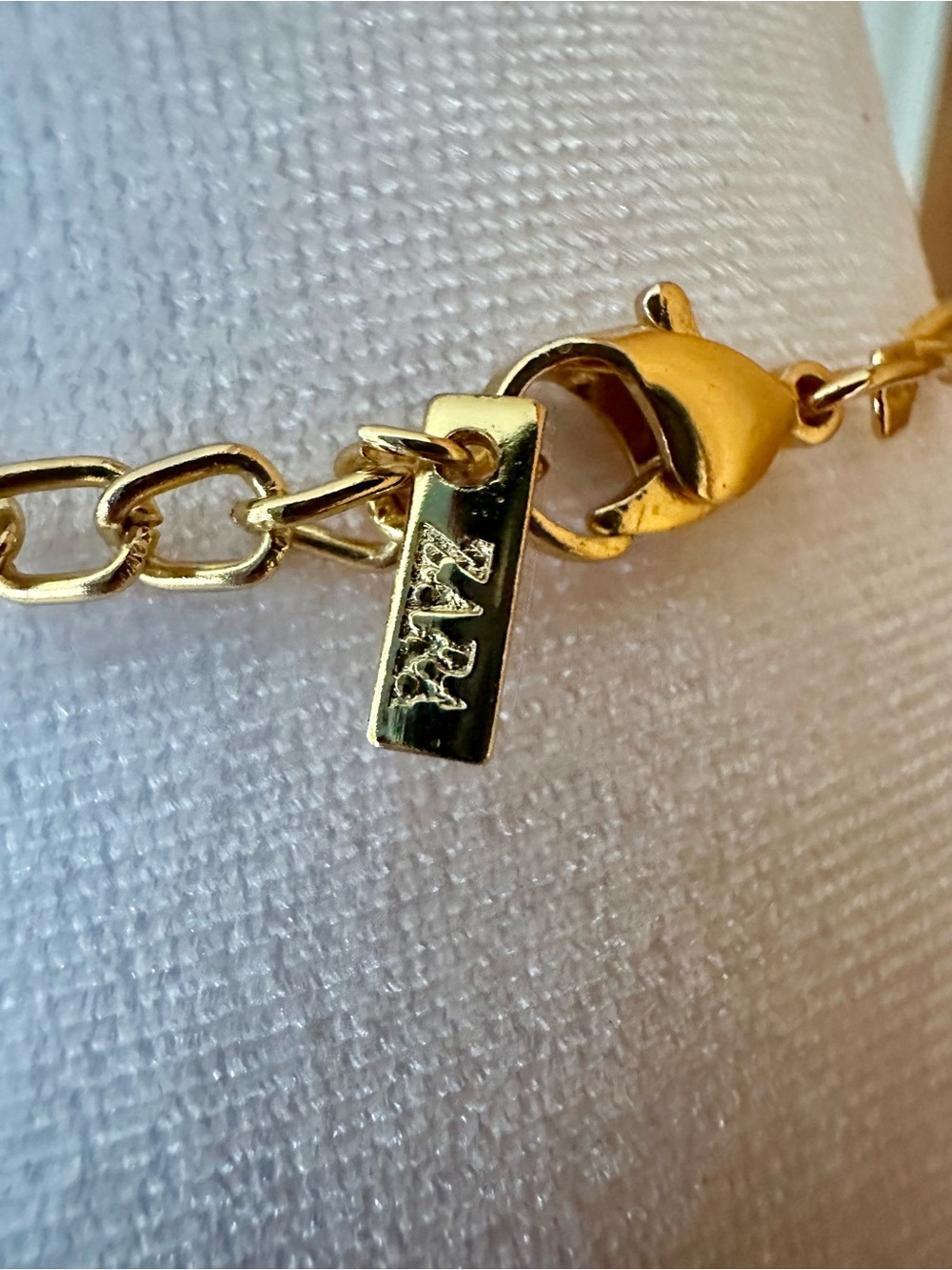Zara Gold Lattice Necklace with Purple and Amber Drops - Picture 3 of 3